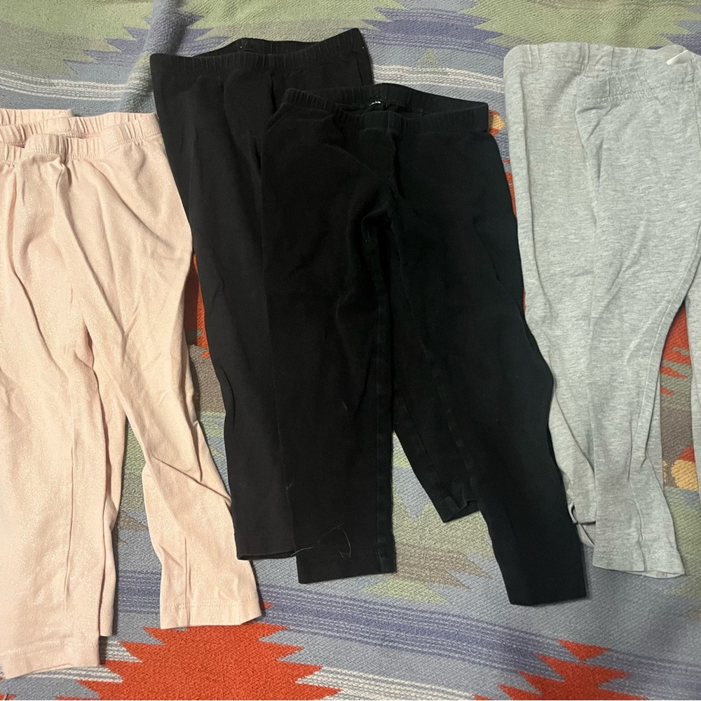 Assorted Leggings Set - Pink, Black, Gray